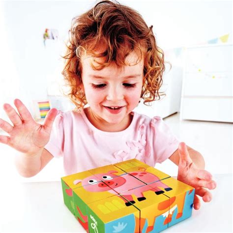 Boite De Cubes Puzzles Animaux De La Ferme Milbulles