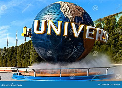 The Large Rotating Universal Logo Globe Editorial Photography Image