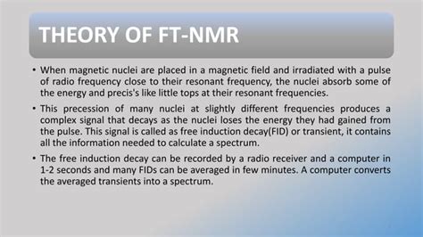 PRINCIPLES of FT-NMR & 13C NMR | PPT