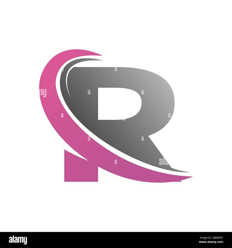 Stylized Letter R For Monogram Logo Sticker Emblem And Creative