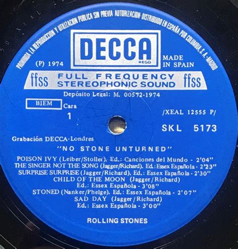 The Rolling Stones No Stone Unturned Lp Historia Nuestra