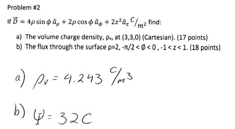 Solved Problem 2 A The Volume Charge Density Pv At