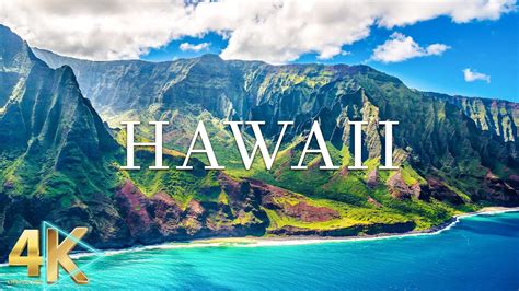 FLYING OVER HAWAII 4K UHD Relaxing Music Along With Beautiful