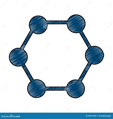 Icono Aislado De La Estructura Molecular Ilustraci N Del Vector