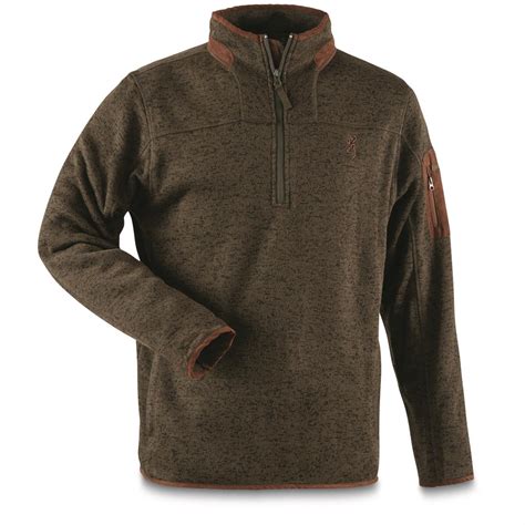 Browning Men S Laredo 1 4 Zip Fleece Pullover 668664 Fleece And Soft Shell Jackets At Sportsman