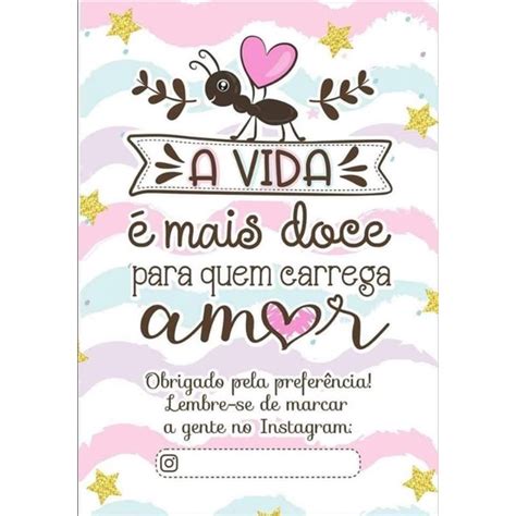 100 un cartão agradecimento personalizado 10x7 confeiteira Shopee Brasil