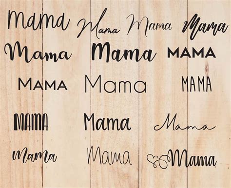 Mama Font Pack SVG File Mama Font Bundle SVG Mama SVG Mama Font Pack Mama Cut File Various Mama ...