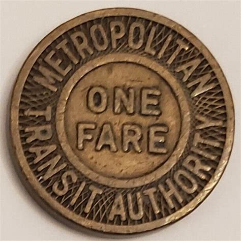 Vintage Boston Mta Token Metropolitan Transit Authority Token One