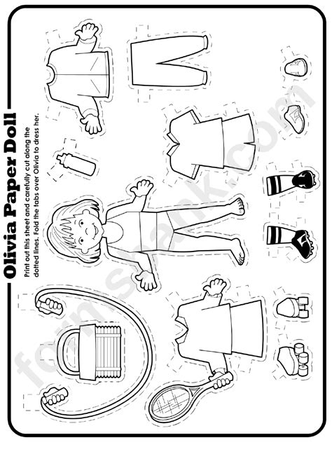 Olivia Paper Doll Template Printable Pdf Download