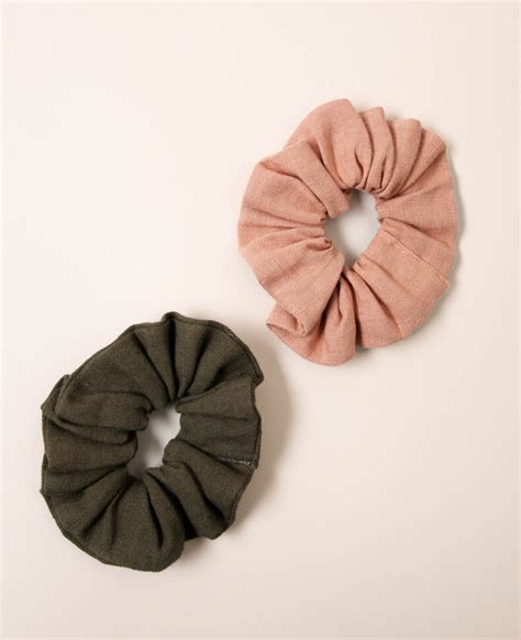 Noya Scrunchie Set Haargummi Aus Stoff Olive Rose I AM CREATIVE