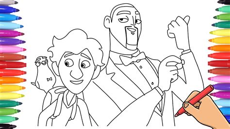 Spies In Disguise Coloring Pages For Kids Lance And Walter Spies In