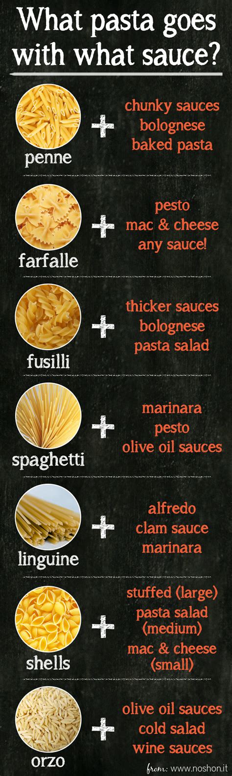 Italian Pasta and Sauces Guide [Infographic] | ecogreenlove