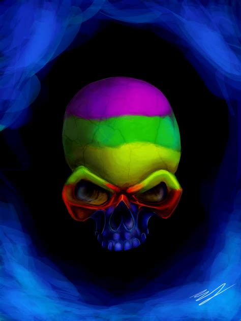 ::Rainbow Skull:: by shimmyshammy on DeviantArt