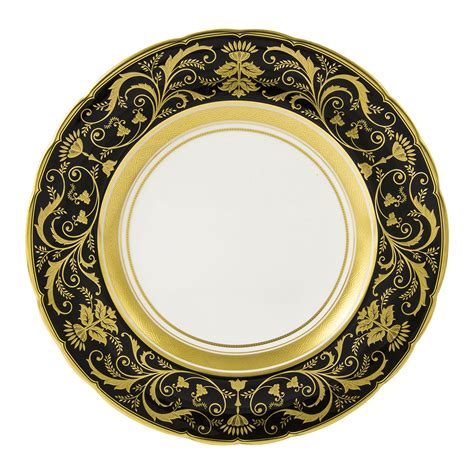 Regency Black Salad Plate 21cm Royal Crown Derby