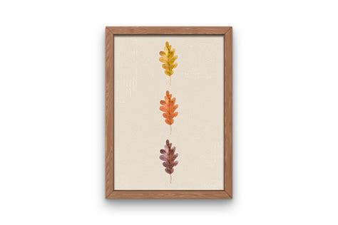 Fall Leaves Printable Wall Art, Boho Fall Leaves, Minimalist Fall Decor, Autumn Leaves Wall ...