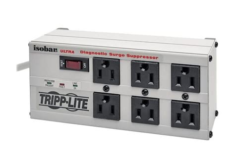 Tripp Lite Isobar Surge Protector Metal 6 Outlet 6ft Cord 3330 Joules Isobar6ultra Power