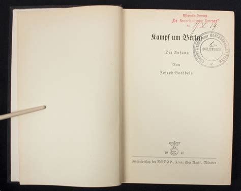 Book Goebbels Kampf Um Berlin 1940