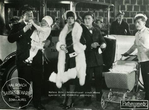 Oliver Hardy, Anita Garvin, and Stan Laurel in Sailors, Beware! (1927 ...