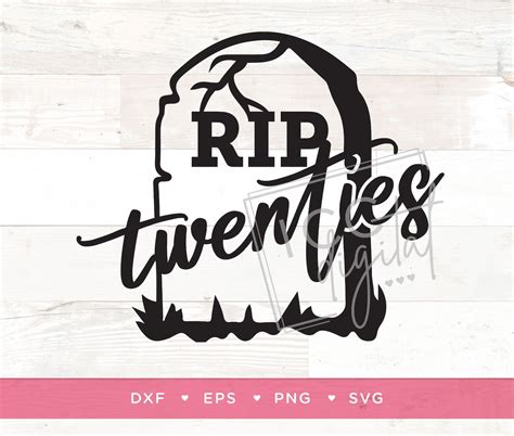 RIP 20s Digital File 30th Birthday Cake Topper RIP Twenties 30th