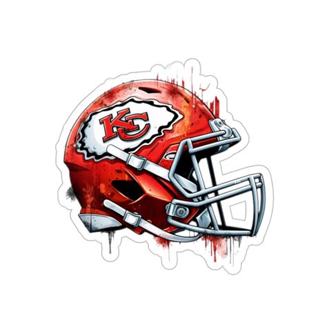 Playful Kansas City Chiefs Helmet Die-cut Stickers 7F2, Chiefs Football Sticker, Chiefs Stickers ...