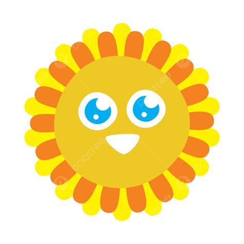 Adorable Sun With Flowery Rays Adorable Sun Flowery PNG And Vector