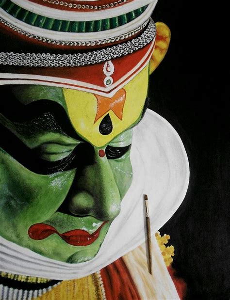 Kathakali Painting Realistic Painting By Sanooj Kakkayangad Pixels