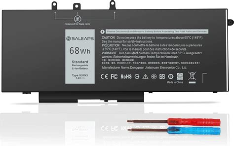 Saleaps 68Wh GJKNX Laptop Battery Replacement For Dell Latitude 5480