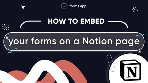 How To Embed Your Forms On A Notion Page YouTube