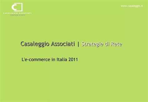 L E Commerce In Italia Ppt