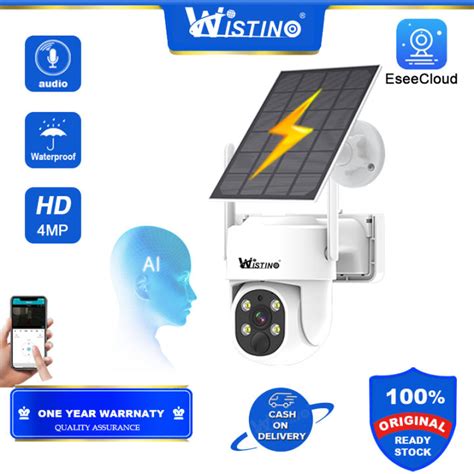 Wistino HD 4MP Solar WiFi Wireless Plug And Play Outdoor Built In