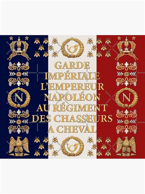 "Napoleonic French flag of the Chasseurs A cheval de la Garde" Tapestry ...