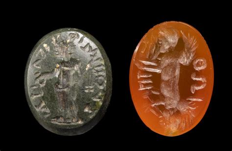 Sold At Auction A LOT OF TWO ROMAN MAGICAL HARDSTONE INTAGLIOS