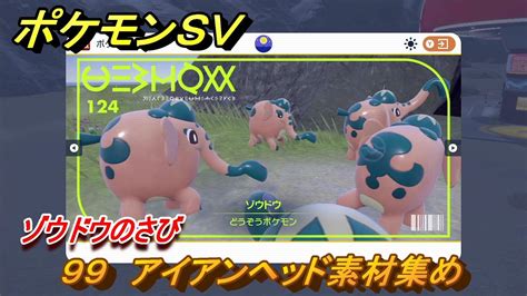 ポケモンsv わざマシン99 アイアンヘッド素材集め ゾウドウのさびの入手方法は？ 【スカーレット・バイオレット】 Youtube