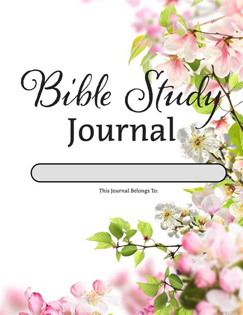 Bible Study Journal Printable Inspirational Journal Print Digital ...