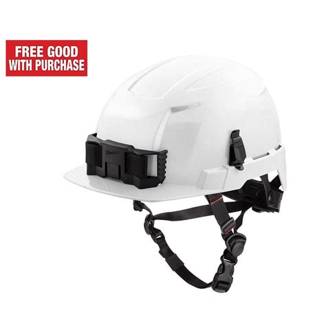 Milwaukee Bolt White Type Class E Front Brim Non Vented Safety Helmet