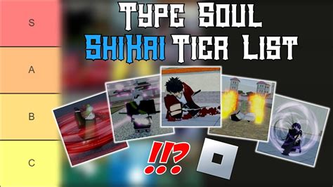 Type Soul Shikai Tier List Roblox Tier Lists Youtube