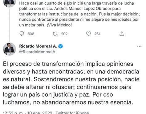 Ricardo Monreal Nunca Me Confrontaré Con Amlo Noticias De México