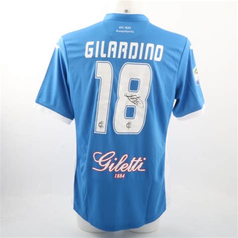 Gilardino Match Issued Worn Shirt Empoli Cagliari 17 12 16 Signed