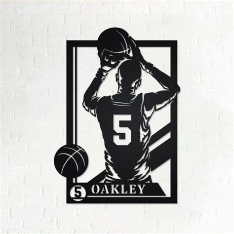 Dinozozo Basketball Player Portrait Custom Name And Number Custom Metal