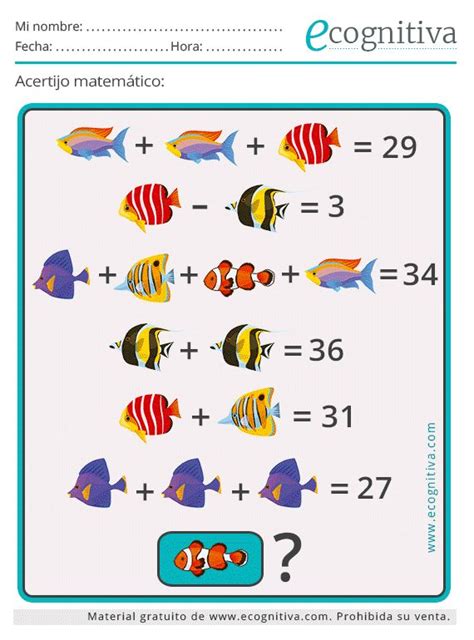 Acertijos Matemáticos Resuelve Enigmas con Cálculo PDF GRATIS Brain