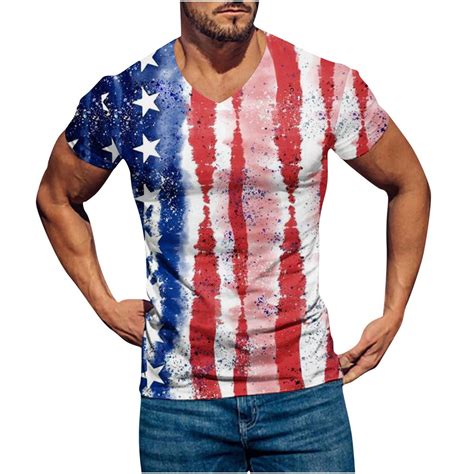 HangTaiLei 4th Of July Shirts For Men 1776 Vintage American Flag