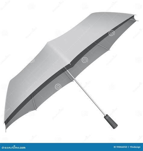 Automatic Umbrella Mockup Realistic Style Stock Vector Illustration