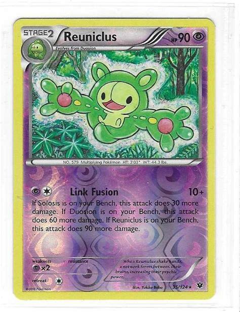 Pokemon REUNICLUS XY Fates Collide REVERSE HOLO MINT 35 124