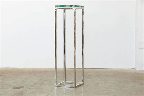 Tall Square Polished Chrome Pedestal By Milo Baughman At 1stdibs Tall