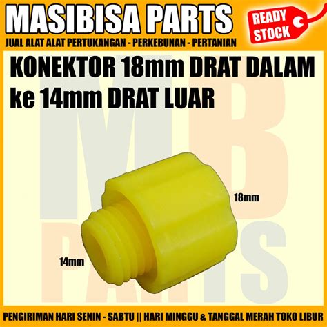 Jual Konektor Mm Drat Dalam Ke Mm Drat Luar Shopee Indonesia