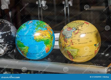 Set Of Globes Of Various Types Stock Photo Image Of Geography Sphere