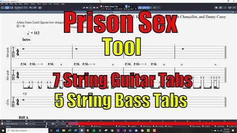 Prison Sex 7 String Guitar And Bass Tabs Warmup Tool Youtube