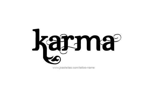 Karma Name Tattoo Designs