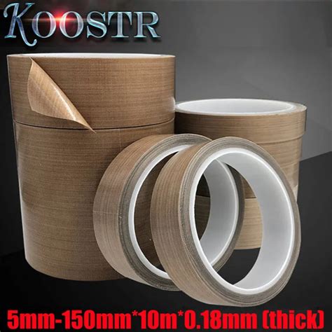 1 Roll 10m018mm Thickness Ptfe Teflon Adhesive Tape Cloth Hi Temp Insulate Teflon Adhesive