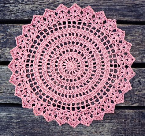 Ravelry Vintage Pink Doily Placemat Pattern By Kristines Crochets